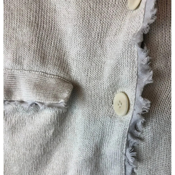 Eileen Fisher | Collared Raw Trim Button Cardigan - Picture 3 of 5